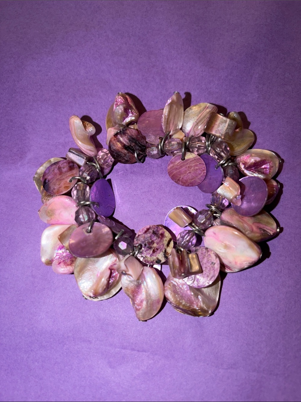 Pink Shell Charm Bracelet for Women - Fashion Jewelry